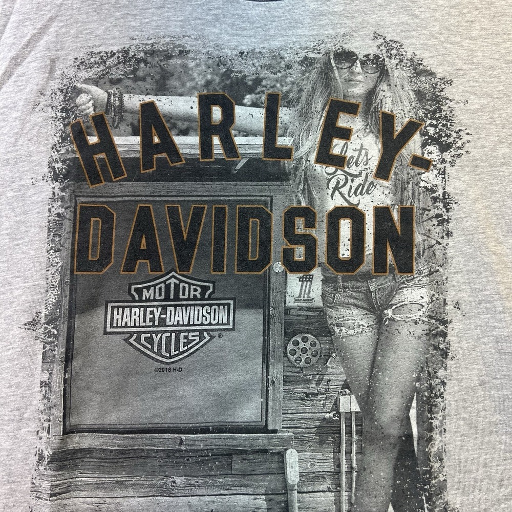Harley-Davidson Big Barn Des Moines Iowa Graphic T-Shirt L RK Stratman USA 2018